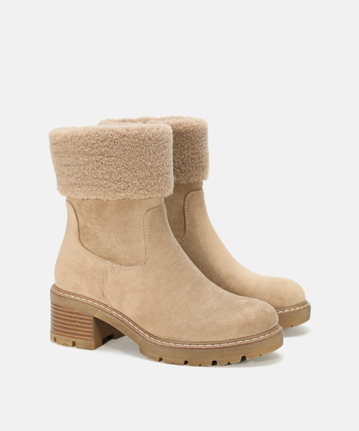 Botines taupe ca&ntilde;a pelo image number null